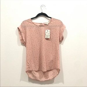 Hippie Rose Womens Pink Floral Top - Size XS - BRAND NEW WITH TAGS